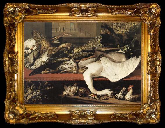 framed  Frans Snyders Still life with Poultry and Venison, ta009-2